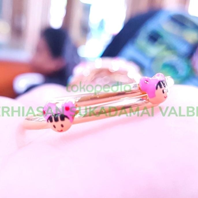 READY STOCK GELANG ANAK BAYI EMAS ASLI BALITA BONEKA 1 GRAM MAS MUDA 