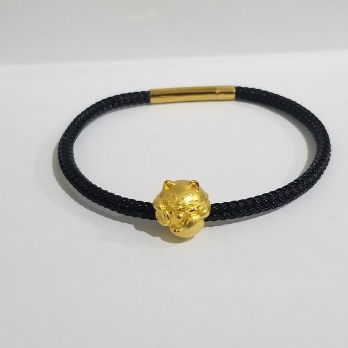 BIG SALE GELANG TALI LIONTIN KUCING KOLEKSI JOSEAN HADIAH ANAK EMAS ASLI 