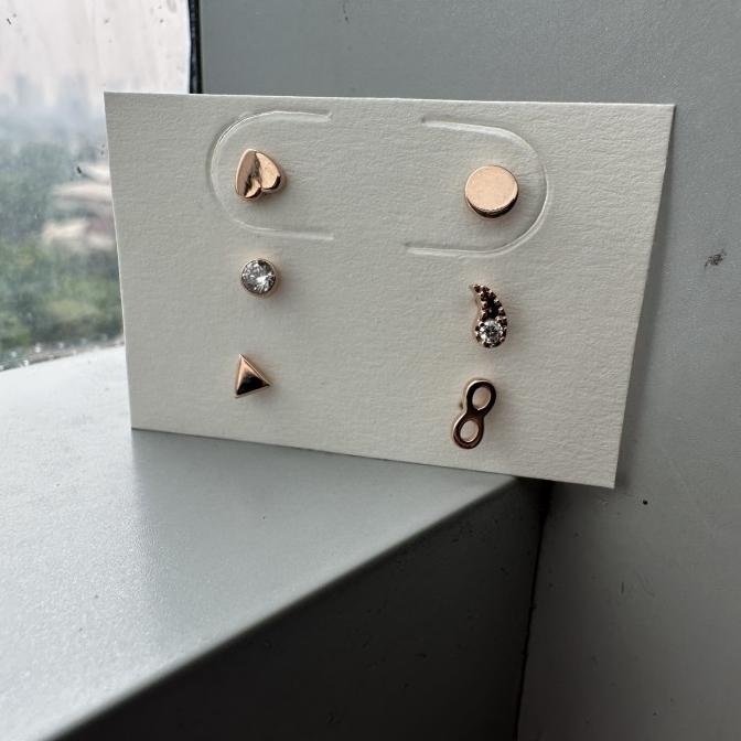 NEW PRODUK ANTING TINDIK 3 PASANG EMAS ASLI KADAR 18K 