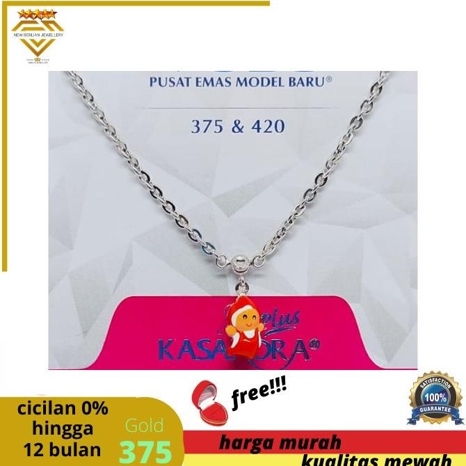 NEW PRODUK KALUNG BABY EMAS PUTIH ASLI 9K-375-GANDULAN KARAKTER BONEKA 01 