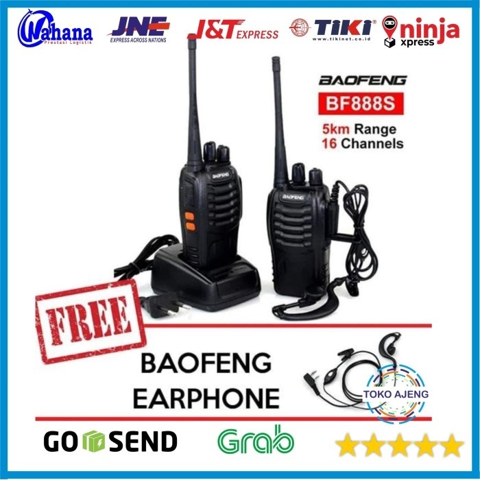 PAKET 2 UNIT SEPASANG RADIO KOMUNIKASI HANDY TALKY HT BAOFENG BF 888S