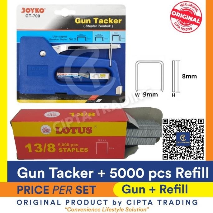 

stapler - Joyko - Tacker GT-700 + Staples 13/8 Lotus