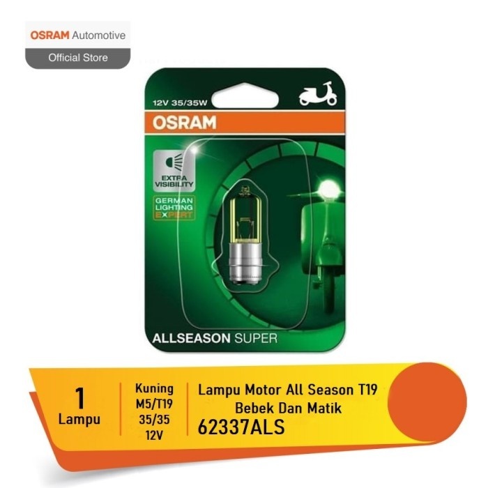 Osram Lampu Motor Bebek 62337ALS 35/35 12V - Kuning