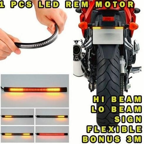 New Lampu Stop Lamp Drl Led Strip Flexible Motor 20Cm Brake Lamp Sein Sign Gratis Ongkir