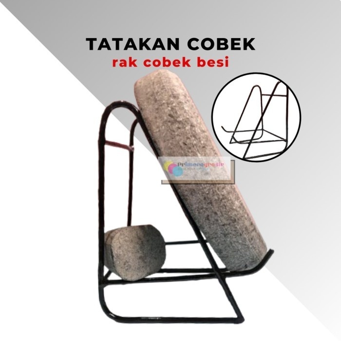 Tatakan Dudukan Cobek Batu Ulekan / Tempat Cobek Besi