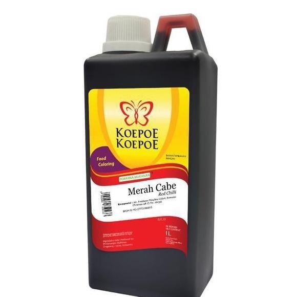 

Koepoe Koepoe Pewarna Merah Cabe 1 Liter Food Colng Red Chilli 1L