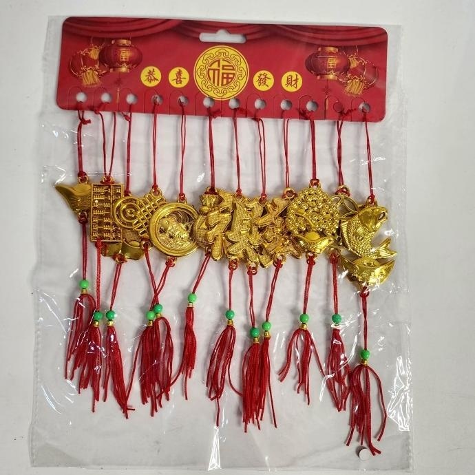 

Best Sales Gantungan Merah Naga Isi 12 Netral Fu Mix Ornamen Imlek Pohon Meihwa Terbaik