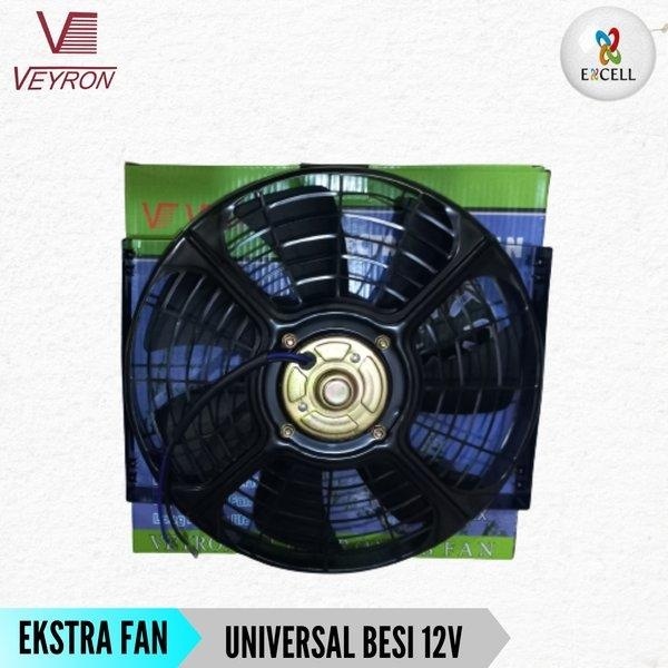 Extra Fan Kipas Motor Ac Mobil Universal Kondensor Radiator Rangka Besi 12V