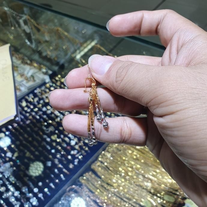 READY STOCK ANTING DESI PANJANG ITALY KOMBINASI WARNA EMAS 700 !!!!!