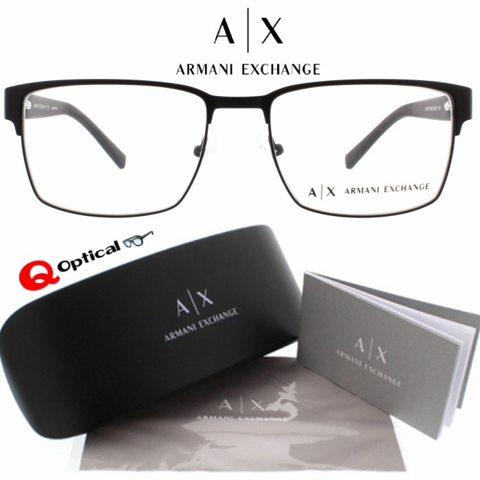 [Baru] Kacamata Frame Pria Original Armani Exchange Ax1019-6089 Diskon