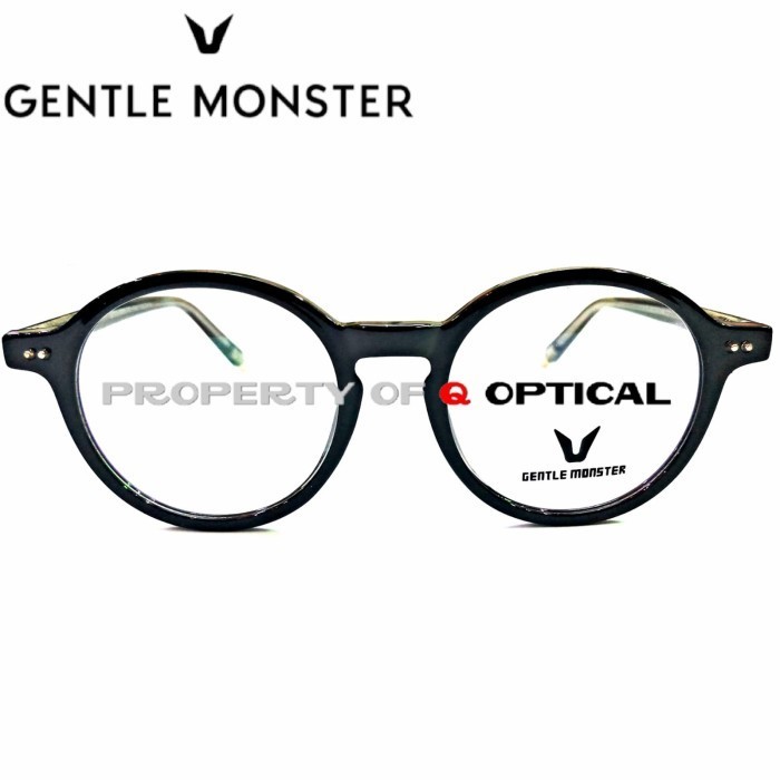 [Baru] Kacamata Frame Pria Dan Wanita Gentle Monster G2815 C1 Black Glossy Terbatas