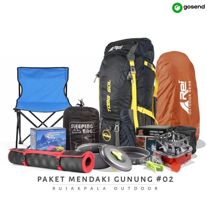 ✅Baru Paket Mendaki Tas Gunung Arei Toba 60L Paket Perlengkapan Camping Terbaru