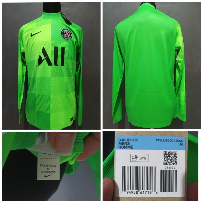 ✅Baru Jersey Original Gk Psg Paris Saint-Germain Ls 2021/22 Terbaru