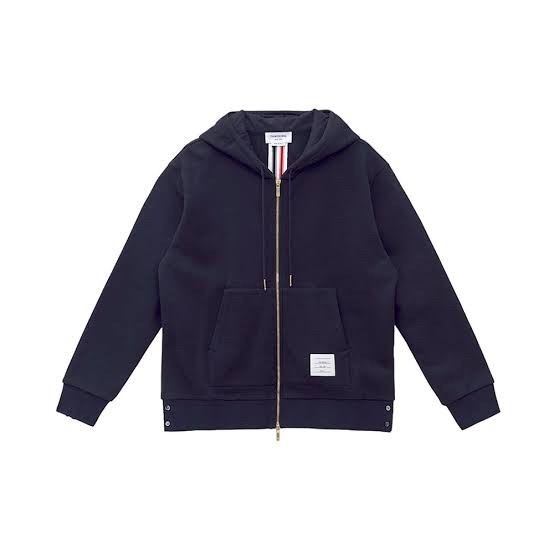 ✅New Wts Loopback Knit Zipper Jacket Navy Thom Browne Original Brand New Berkualitas