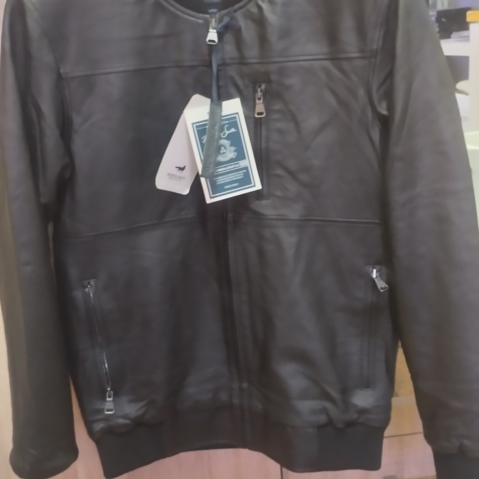✅New Jaket Andrew Smith Bomber Leather Full Kulit Original Size M Limited