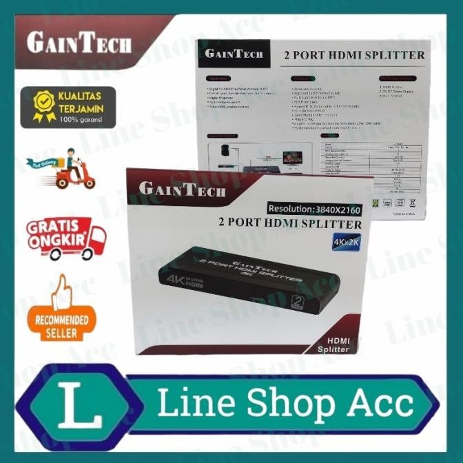 Hdmi Splitter 2 Port Gaintech Spliter