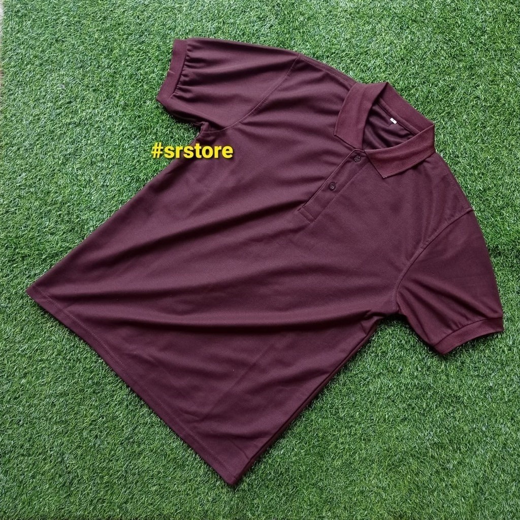Kaos Polo Coklat Baju Kerah T shirt Polos Clothetic