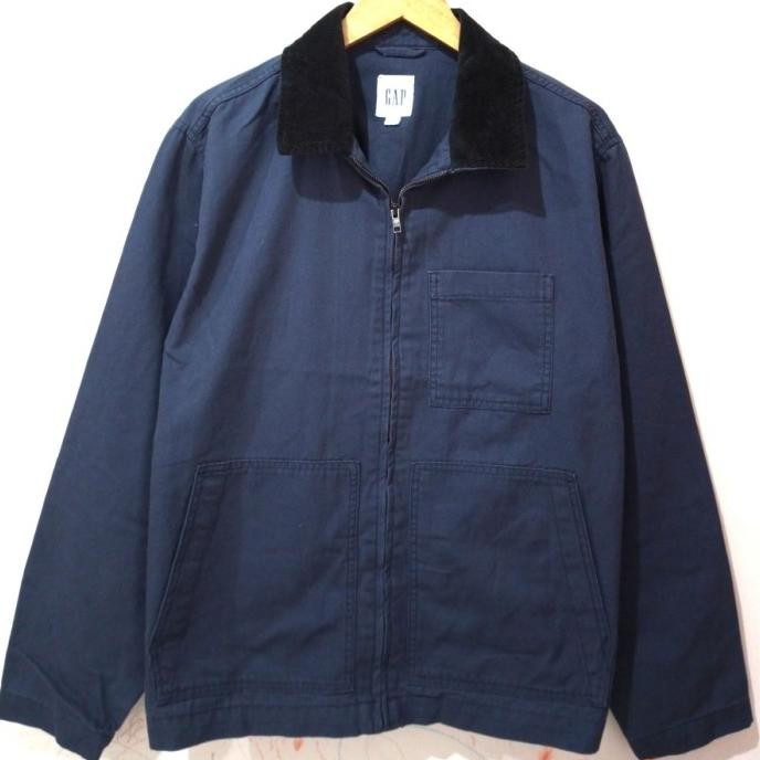 READY STOCK JAKET PRIA ZIP CHORE GAP CANVAS ORIGINAL !!!!!