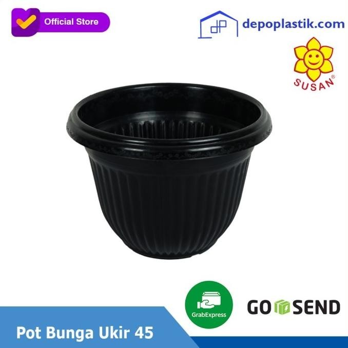 Terjangkau Pot Bunga Ukir 45 / Pot Bunga Besar / Pot Bunga Plastik 