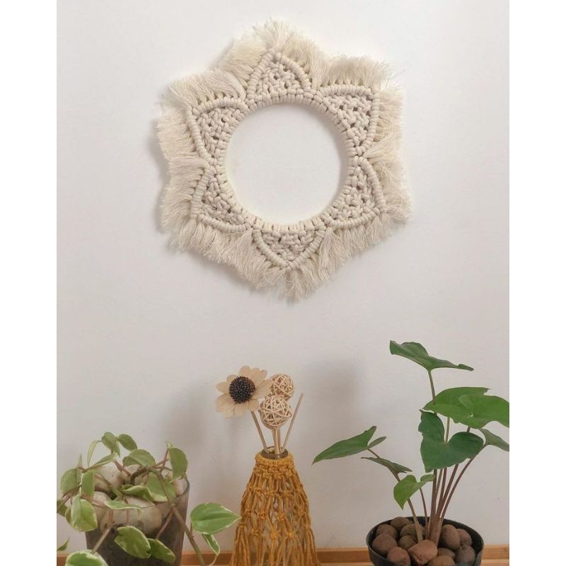 Hiasan Dinding Macrame Mandala