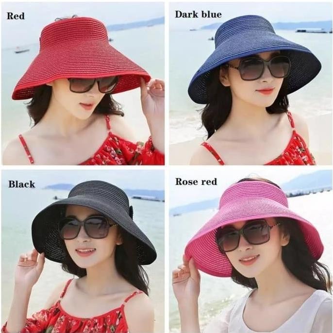 Topi Pantai Wanita/Topi Lebar Lipat