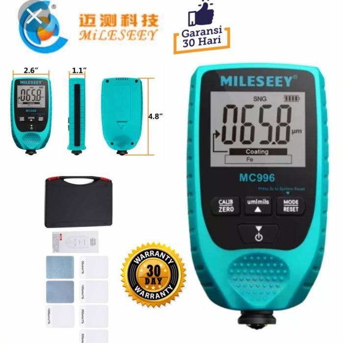 ✅Ready Coating Thickness Gauge Mileseey Mc996 Fe/Nfe 1500 Painting Galvanis Terbaru