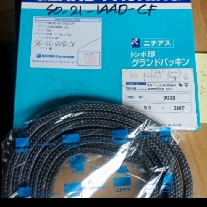 ✨Baru Gland Packing Tombo Nichias Type 9038 1/2Inch X 1/2Inch Berkualitas