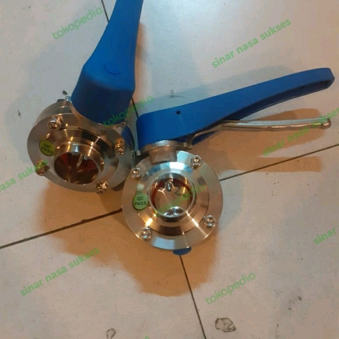 ✨Baru Butterfly Valve Sanitary 11/2 Inch Ss316L Spv Terbatas