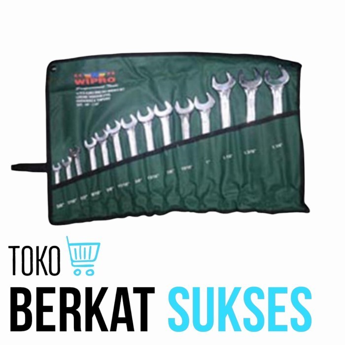 ✨New Kunci Ring Pas Set Ukuran 3/8 - 1 1/4 Inch Wipro 14 Pcs Berkualitas