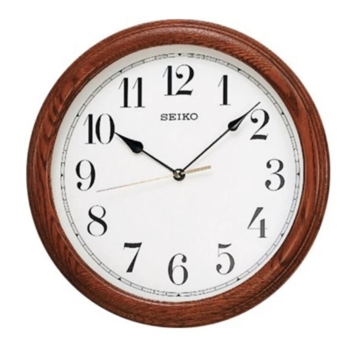 [Baru] Jam Dinding Seiko Qxa153B Kayu Solid Diameter 32Cm Qxa153 Terbaru