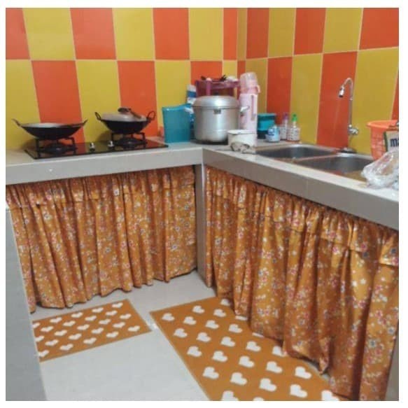 [Baru] Gorden / Hordeng Dapur Bawah Kompor Gorden Dapur Limited
