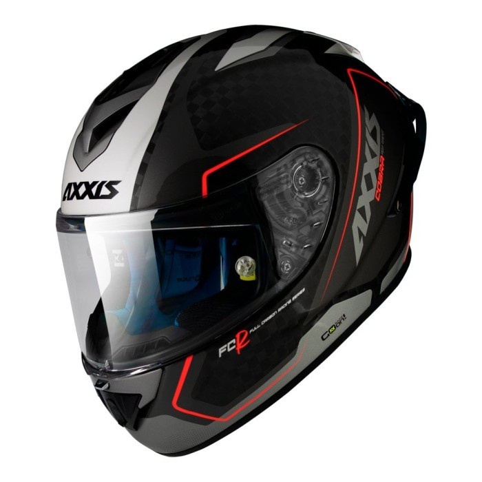 [New] Axxis Cobra Carbon Rage A2 Grey  Helm Full Face  Original Terbaru