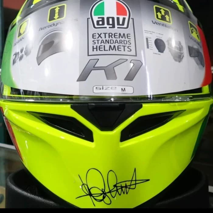 [New] Helm Full Face Agv K1 Rossi Mugello 2016 Terbaru