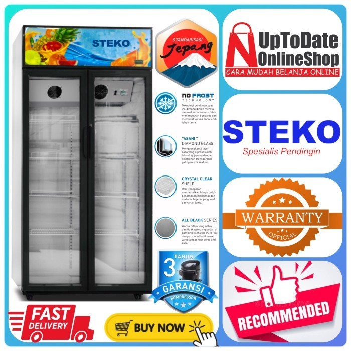 [New] Showcase 2 Pintu 700L Steko Mg750 Mg-750 No Frost Technology Low Watt Limited