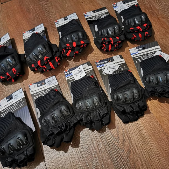 [New] Komine Gk-242 Protect Mesh Half Finger Berkualitas