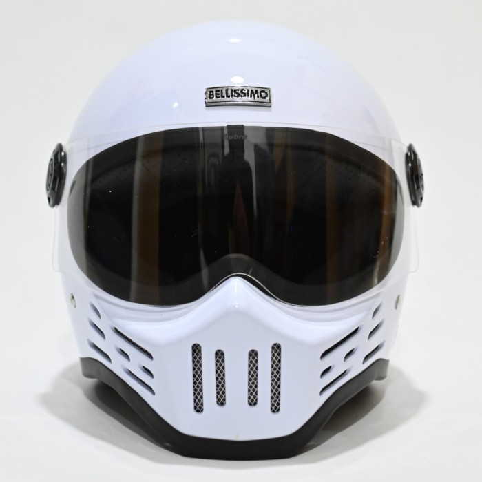[New] Bellissimo Helmet Simpson / Helm Custom Simpson Full Face - White Diskon