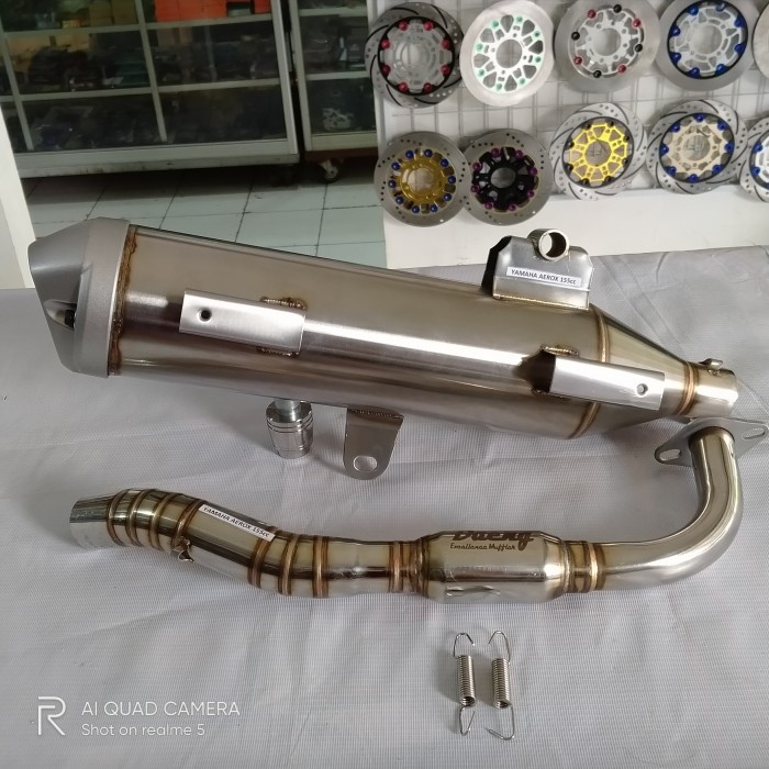 [Original] Knalpot Daeng Tsukigi Buat Yamaha Aerox 155Cc Lexi Bahan Full Stenlis Terbaru