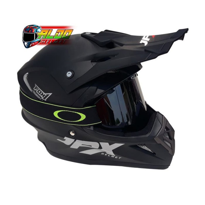 [Ori] Helm Jpx Solid Black Doff  Goggle / Helm Terlaris / Helm Termurah Terbatas