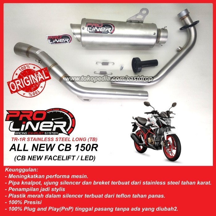 [Original] Knalpot Original Proliner Tr1R Long All New Cb 150R Facelift Cb150R Sf Terbatas