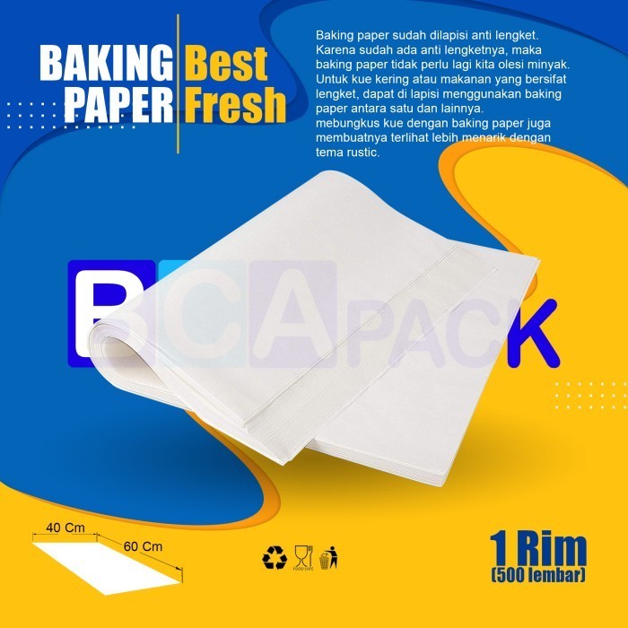 

[New Ori] Baking Paper 40X60Cm Best Fresh - 1 Rim -500 Lembar Diskon