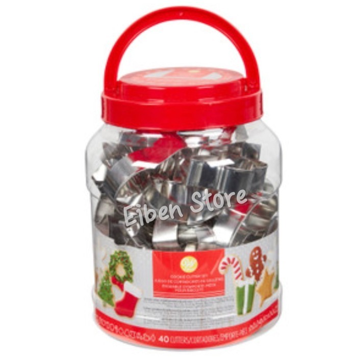 

[New Ori] Wilton Cookie Cutter Tub Christmas Set-40 / Cetakan Kue Kering Natal Diskon