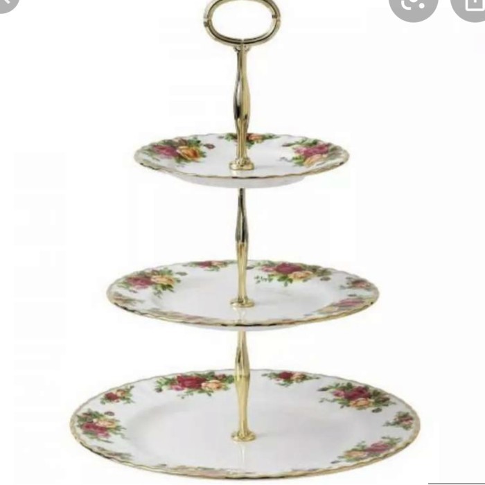 

[New Ori] Royal Albert Tier Cake 3 / Tempat Kue Susun 3 Berkualitas