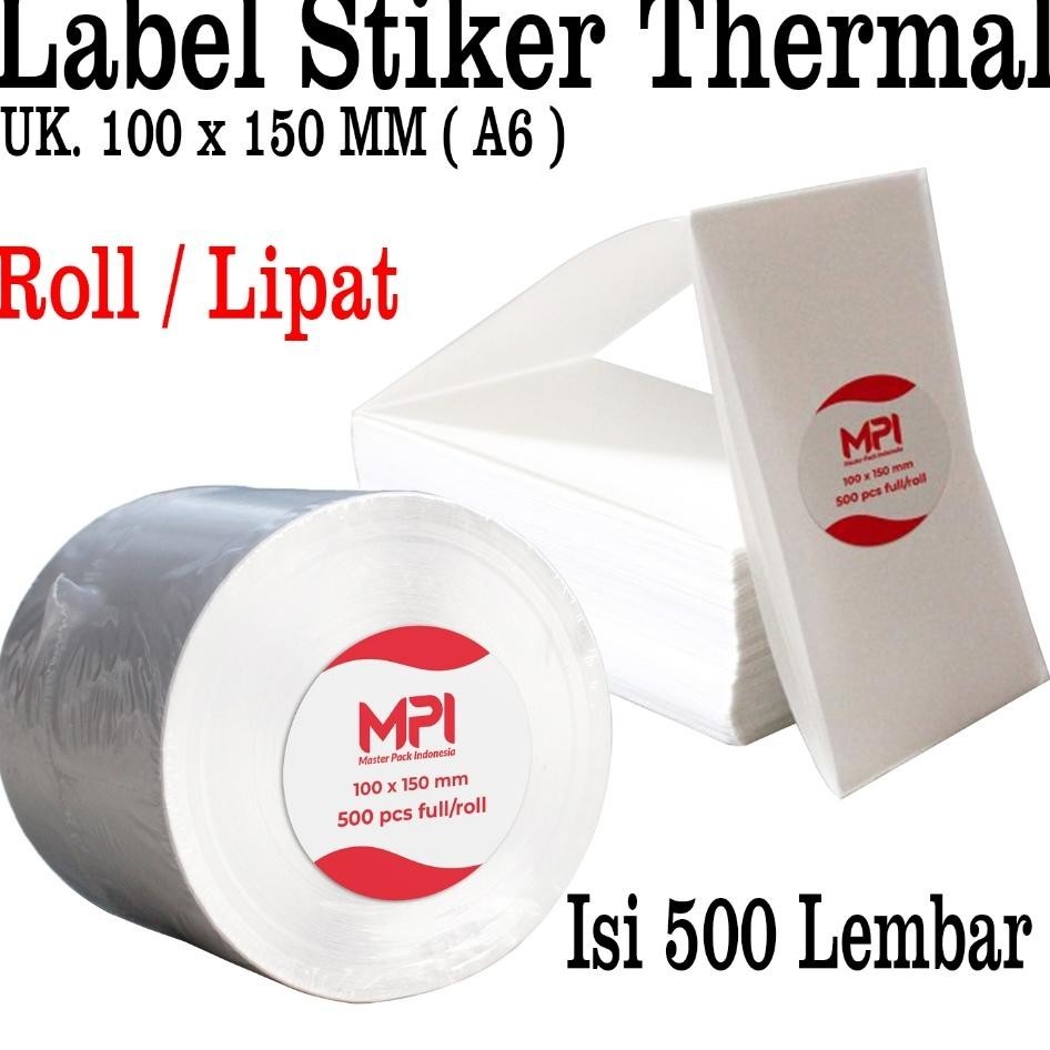 

Kertas Label Stiker Thermal ( A6 ) 100 X 150 Mm / Kertas Label Barcode Mpi 10 X 15 Cm - Isi 500 Lembar / Kertas Print Thermal - Master Pa Indonesia Bogor