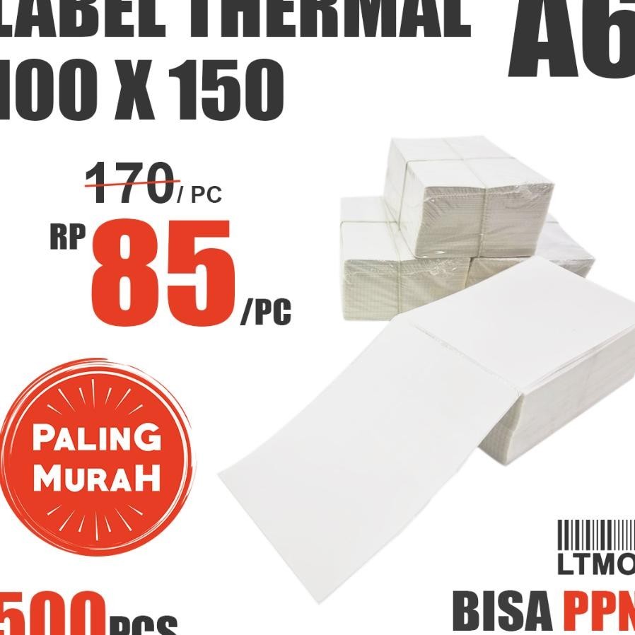 

Label Barcode Cf 100 X 150 A6 Kertas Stiker Thermal 500 Pcs