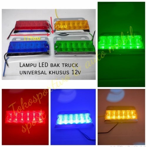 Lampu led bak truck 12volt box variasi Lampu truck mobil led dny 91 - Merah