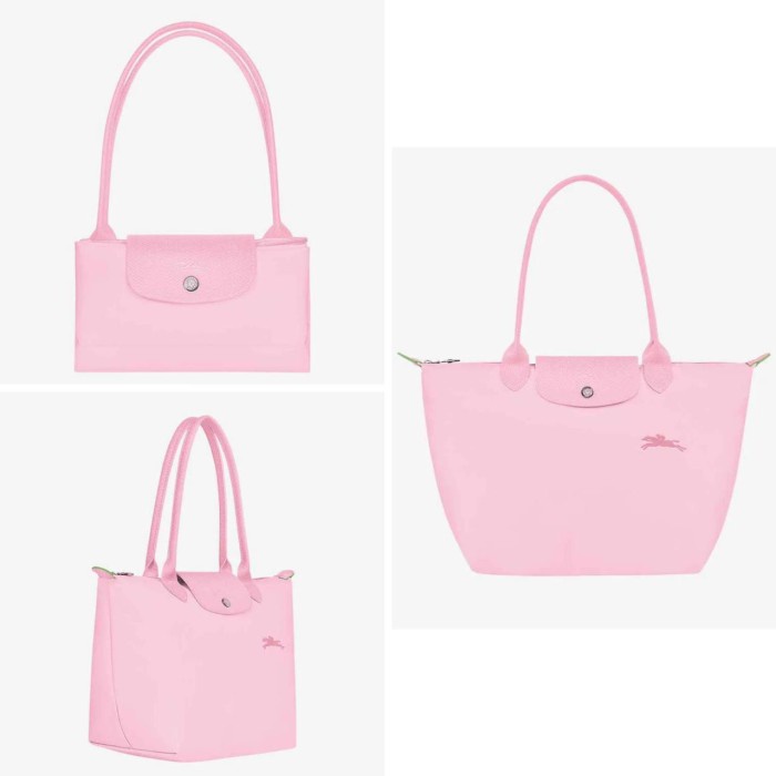 ✅New Longchamp Slh Pink Greenseries Diskon