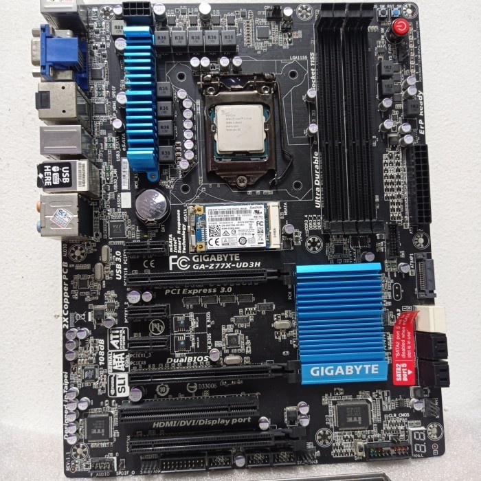 paketan mobo Gigabyte Z77X-UD3H+i7 3770 fan M2sata256gb lga 1155 ddr3