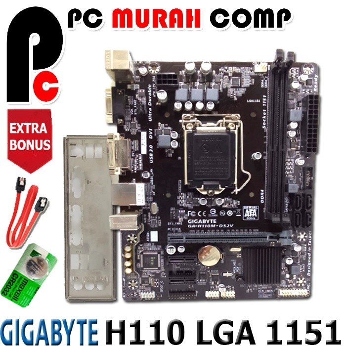 Terlaris Motherboard Mobo Intel LGA Socket 1151 H110M Asrock