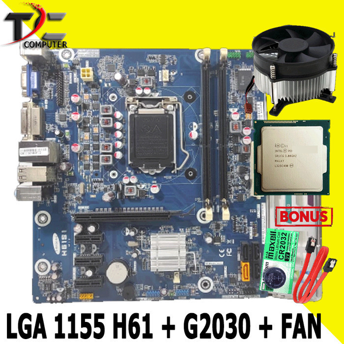 Mainboard Mobo Motherboard H61 SAMSUNG + Fan