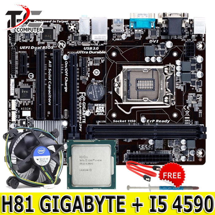 Mainboard Mobo Motherboard H81 LGA 1150 DAN PROCESSOR HASWELL